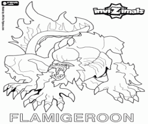 Flamigeroon from Invizimals coloring page