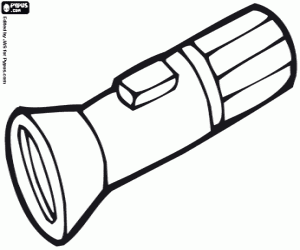 Flashlight for camping coloring page