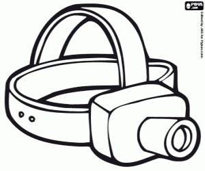 A flashlight for the head coloring page