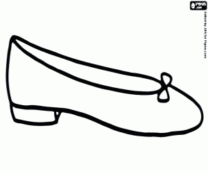A flat shoe for women coloring page