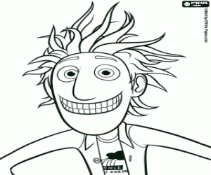 Flint with his personal hairstyle coloring page