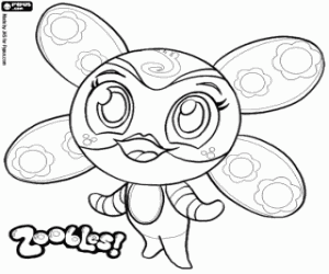 A flower of Zoobles coloring page
