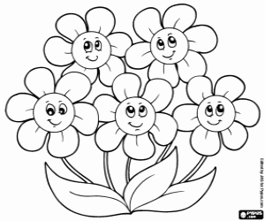 Flowers coloring page