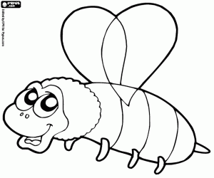 Flying insect coloring page
