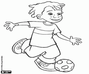 The footballer Andrew coloring page