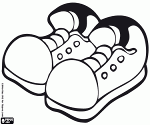 Footwear of a boyscout coloring page