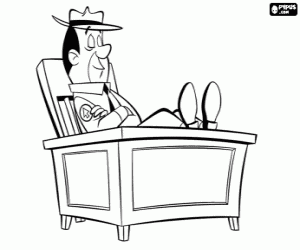 The forest ranger of Jellystone Park coloring page