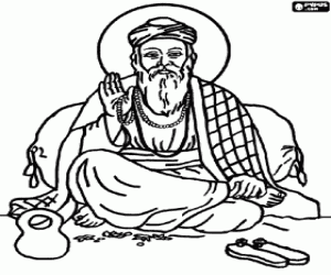 The founder of Sikhism coloring page