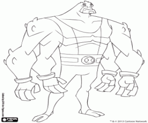 Fourarms from Ben 10 Omniverse coloring page