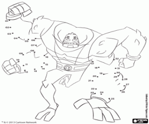 Fourarms, dot to dot coloring page