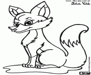 A fox of the forest coloring page