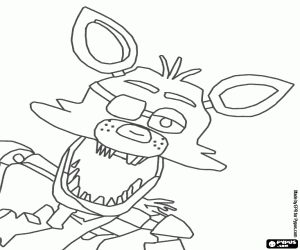 Foxy, Five Nights at Freddy's coloring page