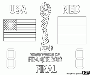 France 2019 FIFA Women's World Cup Final coloring page