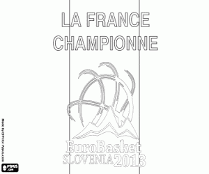 France, champion EuroBasket 2013 coloring page
