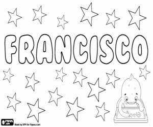 Francisco, name for child coloring page