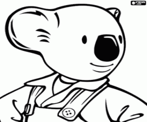 Frank, a koala of Australia coloring page
