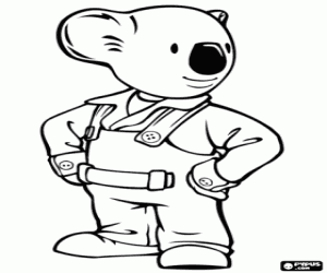 Frank the koala coloring page