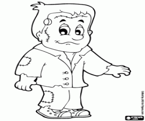 Frankenstein coloring page