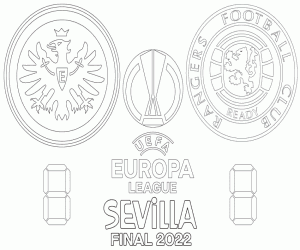 Frankfurt - Rangers, Europa League coloring page