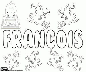 François, name in French coloring page