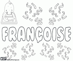 Françoise, French name coloring page