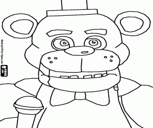 Freddy, Five Nights at Freddy's coloring page
