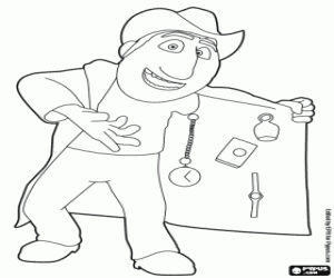 Freddy, the guide of Tad Jones coloring page