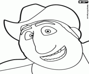 Freddy, the peruvian guide coloring page
