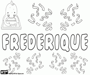 Frederique, name for girl coloring page