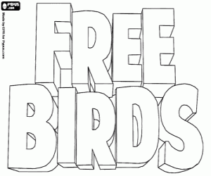 Free Birds logo coloring page
