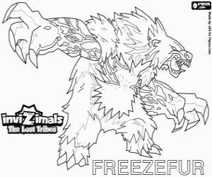 Freezefur, Invizimals The Lost Tribes coloring page
