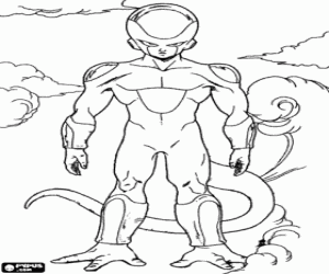 Freezer, an enemy of Goku coloring page