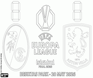 Freiburg-Aston Villa, final 2026 coloring page