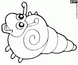 Freshwater snail coloring page