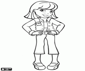 Friend of Polly Pocket in spring coloring page