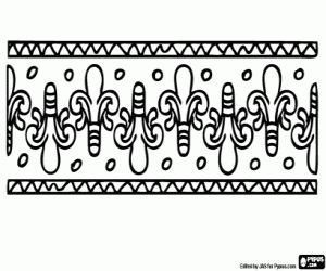 Frieze of the ancient Egypt coloring page