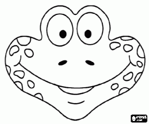 Frog mask coloring page