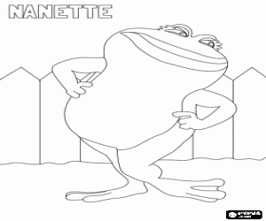The frog Nanette, Gnomeo and Juliet coloring page