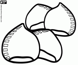 Fruits of autumn, chestnuts coloring page