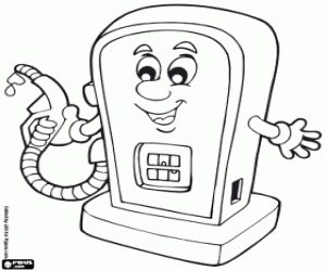 A fuel pump coloring page
