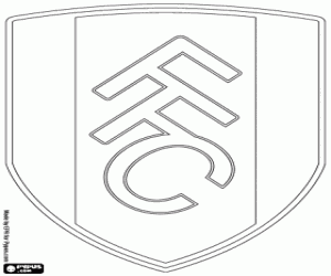 Fulham FC shield coloring page