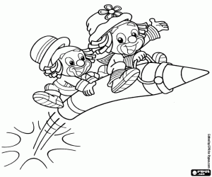 The fun of Patati and Patatá coloring page