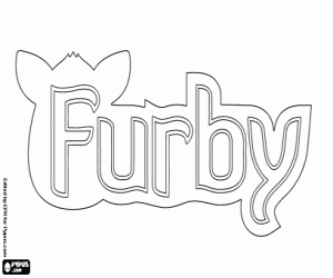 Furby logo coloring page