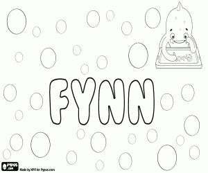 Fynn, name for child coloring page