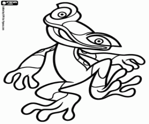 Gabi, the little frog from Rio2 coloring page