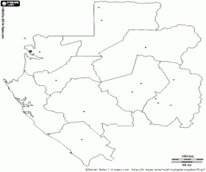 Gabon map coloring page