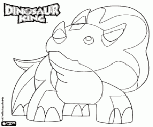 Gabu, Dinosaur King's triceratops coloring page