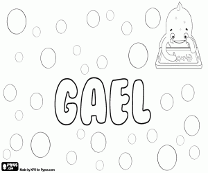 Gael, French name coloring page
