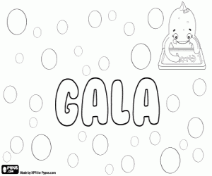 Gala, name for woman coloring page