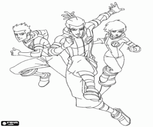 Galactic football players coloring page